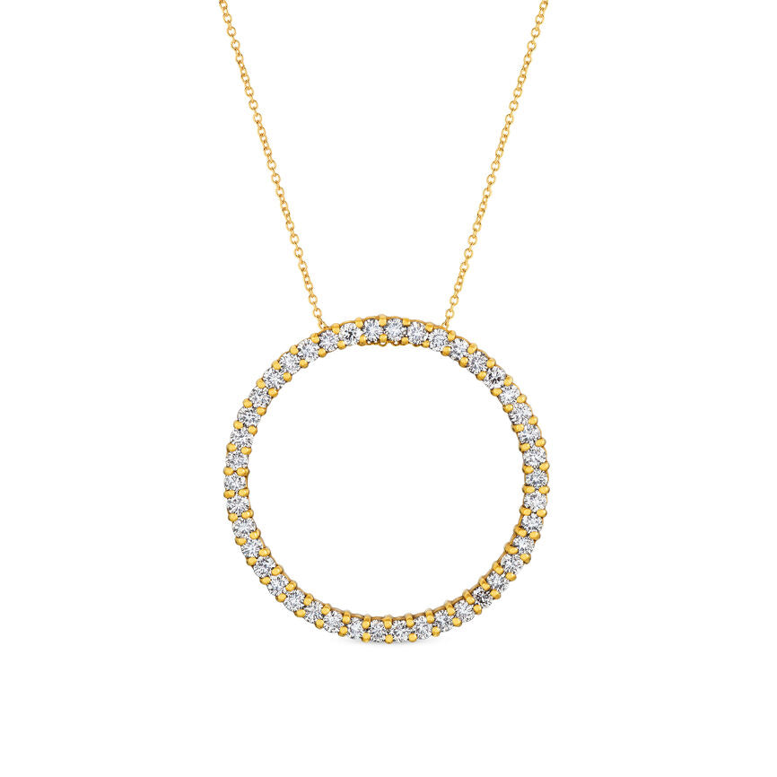 2 cts White Diamond Pendant Necklace in 18K Yellow Gold by Le Vian - BirthStone.com