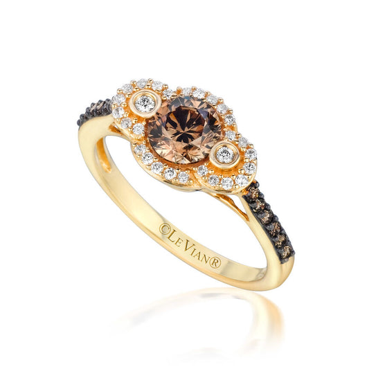 14K YELLOW GOLD DIAMOND  RING