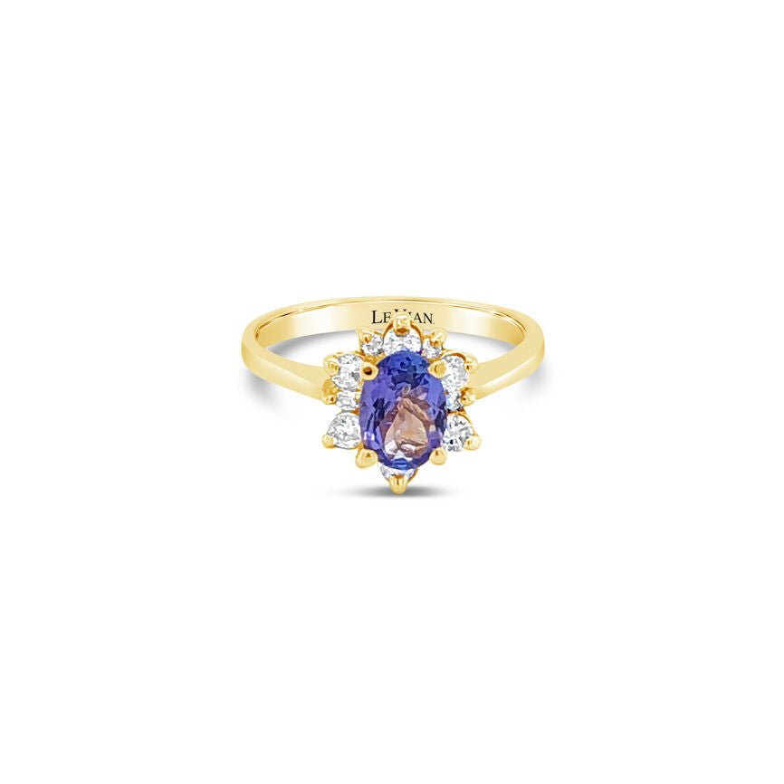 1 3/8 cts Blue Tanzanite Cocktail Ring in 14K Yellow Gold by Le Vian - BirthStone.com