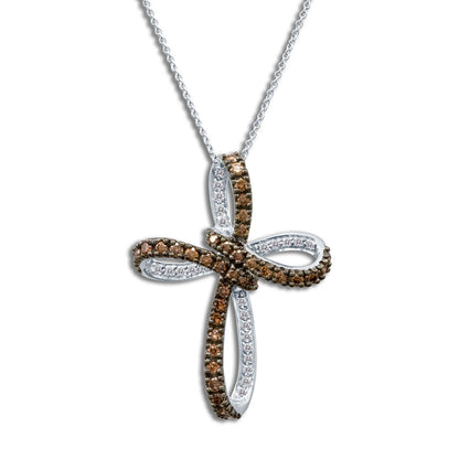 1 1/4 cts Multicolor Diamond Pendant Necklace in 18K White Gold by Le Vian - BirthStone.com