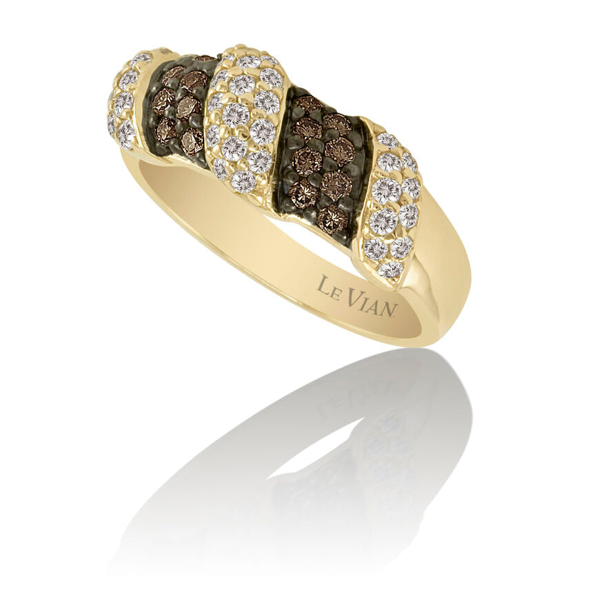 3/4 cts Multicolor Diamond Band Ring in 14K Yellow Gold by Le Vian - BirthStone.com