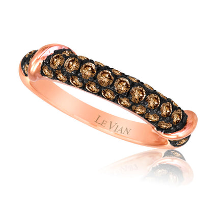 7/8 cts Brown Diamond Band Ring in 14K Rose Gold by Le Vian - BirthStone.com