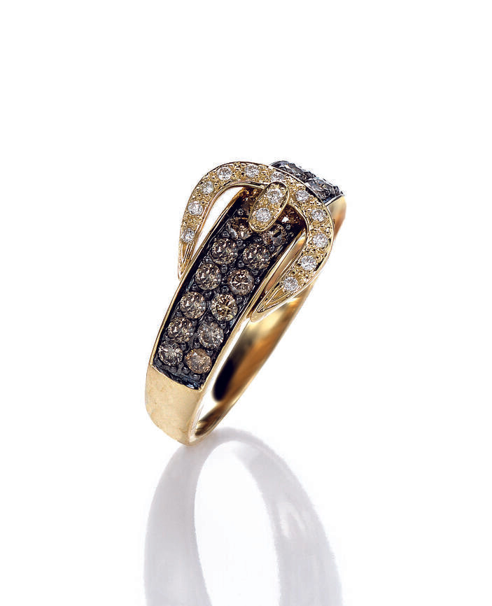 2/3 cts Multicolor Diamond Band Ring in 14K Yellow Gold by Le Vian - BirthStone.com