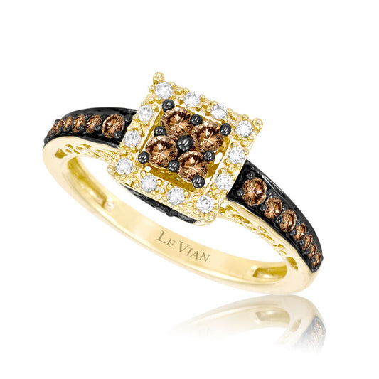 1/2 cts Brown Diamond Cocktail Ring in 14K Yellow Gold by Le Vian - BirthStone.com