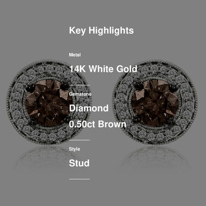 Le Vian Grand Sample Sale Earrings featuring Chocolate Diamonds, White Diamonds set in 14K White Gold
