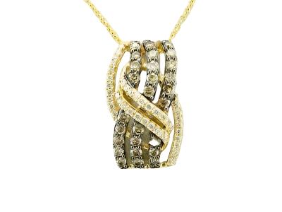 14K YELLOW GOLD DIAMOND  PENDANT