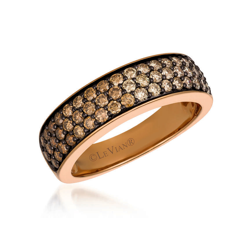 14K STRAWBERRY GOLD DIAMOND  RING