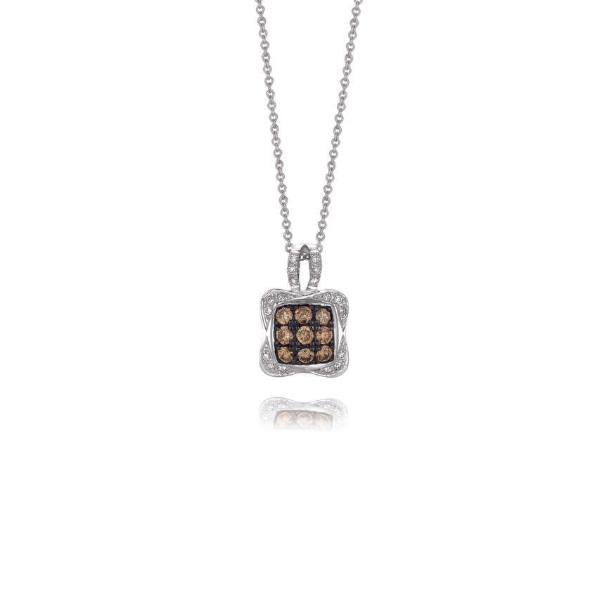 Le Vian Grand Sample Sale Pendant featuring Chocolate Diamonds, White Diamonds set in 14K White Gold - BirthStone.com