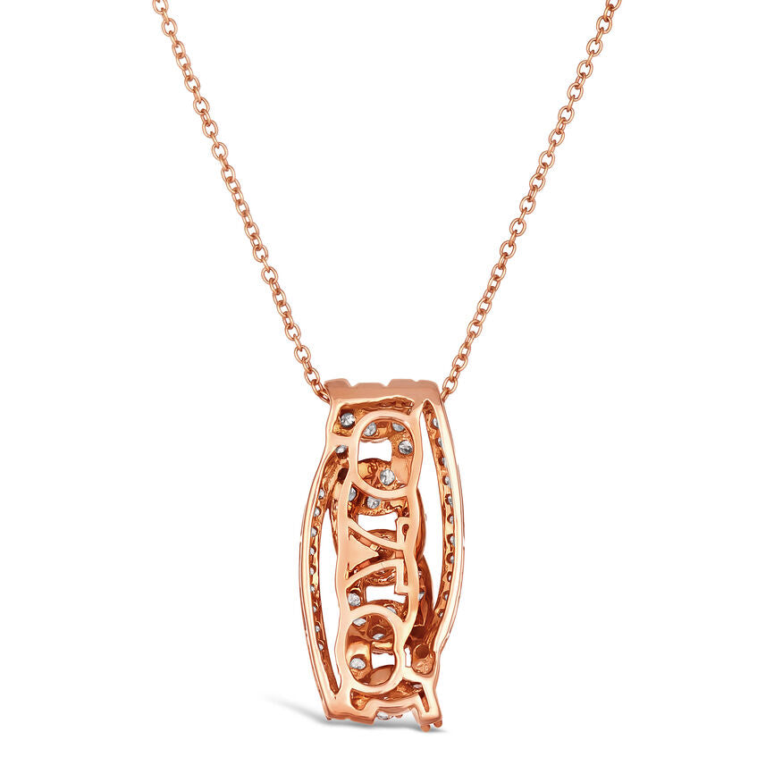 LeVian Diamond Necklace 3/4 cts Brown Pendant in 14K Rose Gold - BirthStone.com