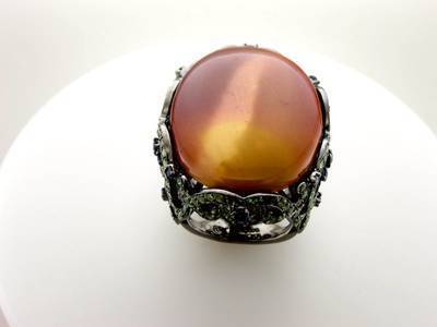 Le Vian Grand Sample Sale Ring featuring Mookaite, Blueberry Sapphire, Forest Green Tsavorite set in SLV
