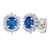 1 1/3 cts Blue Sapphire and Diamond Stud Earrings in 14K White Gold by Le Vian