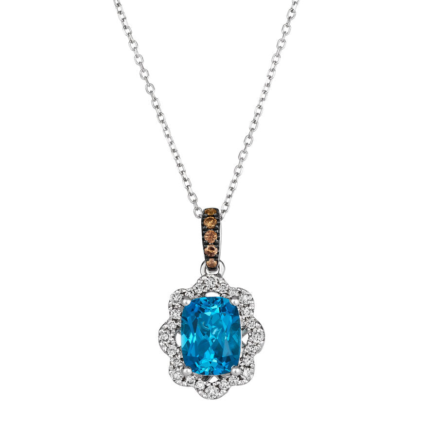 Le Vian Deep Sea Blue Topaz Pendant set in 14K Vanilla Gold TRZF 6DBW  191247758462 - Ladies Jewelry, Deep Sea Blue Topaz - Jomashop