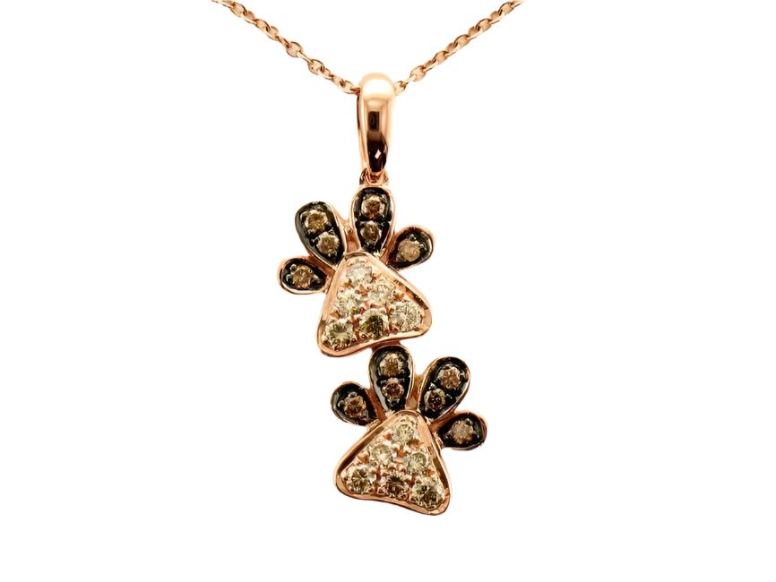 1/3 cts Chocolate Diamond 18" Pendant Necklace in 14K Rose Gold by Le Vian - BirthStone.com