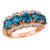 3 cts Blue London Blue Topaz Size Cocktail Ring in 14K Rose Gold by Le Vian