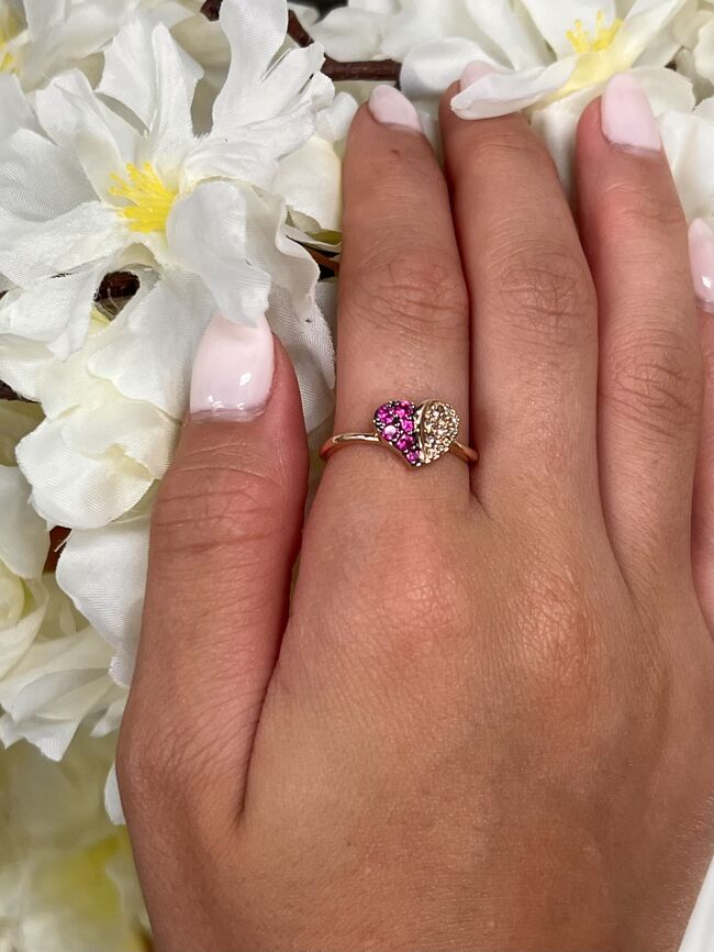 1/3 cts Red Ruby and Diamond Size Cocktail Ring in 14K Rose Gold by Le Vian - BirthStone.com