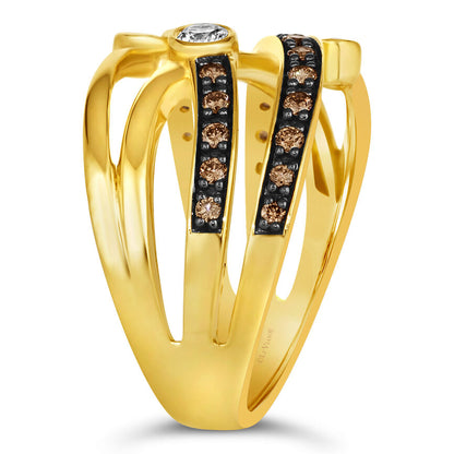 1/2 cts Chocolate Diamond Size Band Ring in 14K Yellow Gold by Le Vian - BirthStone.com