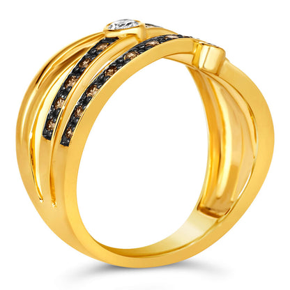 1/2 cts Chocolate Diamond Size Band Ring in 14K Yellow Gold by Le Vian - BirthStone.com