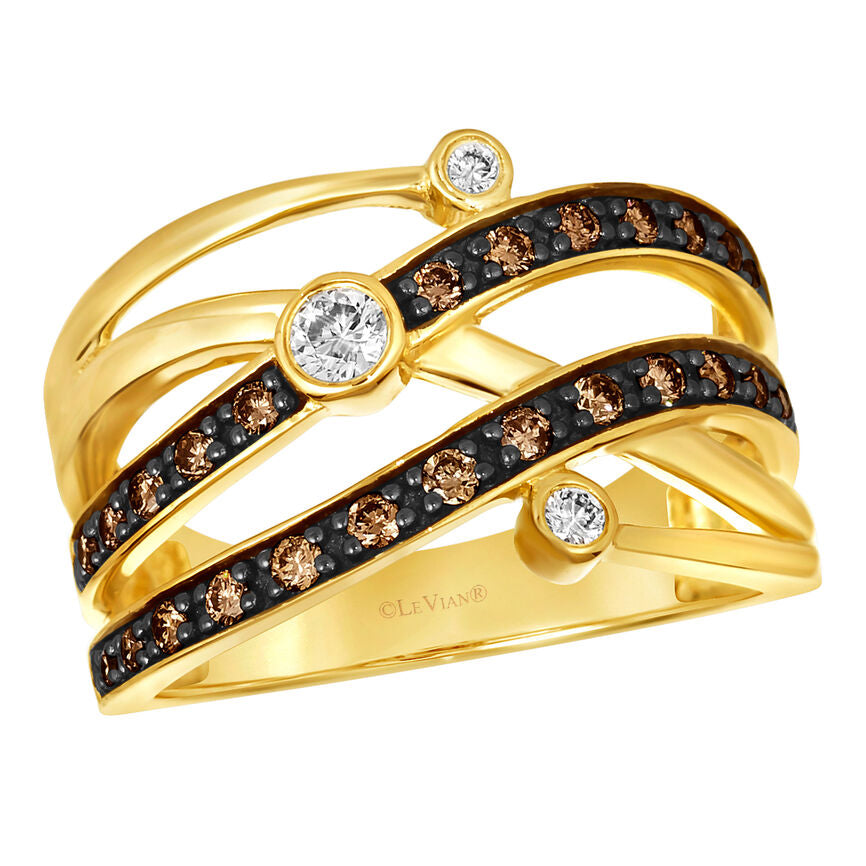 1/2 cts Chocolate Diamond Size Band Ring in 14K Yellow Gold by Le Vian - BirthStone.com