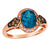 Le Vian Creme Brulee Ring featuring Deep Sea Blue Topaz Chocolate Diamonds, Nude Diamonds set in 14K Strawberry Gold