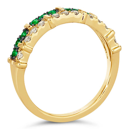 Le Vian Ring featuring Costa Smeralda Emeralds Nude Diamonds set in 14K Honey Gold - BirthStone.com