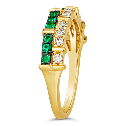 Le Vian Ring featuring Costa Smeralda Emeralds Nude Diamonds set in 14K Honey Gold - BirthStone.com