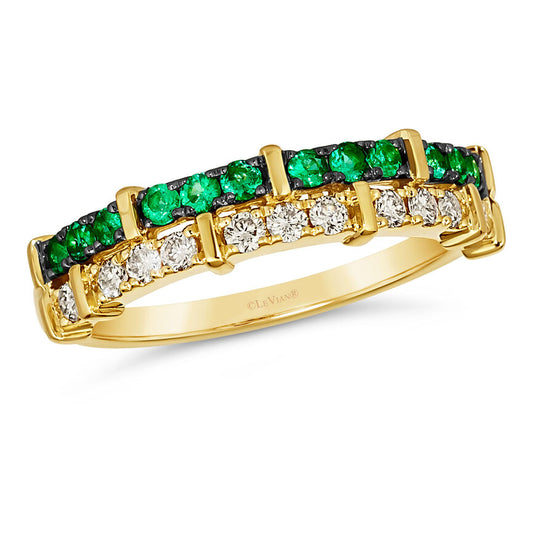 Le Vian Ring featuring Costa Smeralda Emeralds Nude Diamonds set in 14K Honey Gold - BirthStone.com