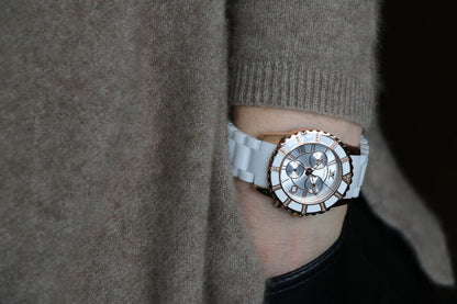 STAINLESS STEEL  GOLD DIAMOND  WATCH