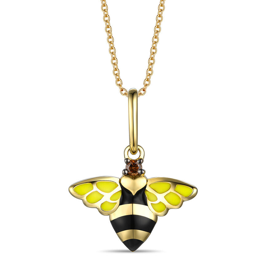 Le Vian Chocolatier Pendant featuring Enamel Chocolate Diamonds set in 14K Honey Gold - BirthStone.com