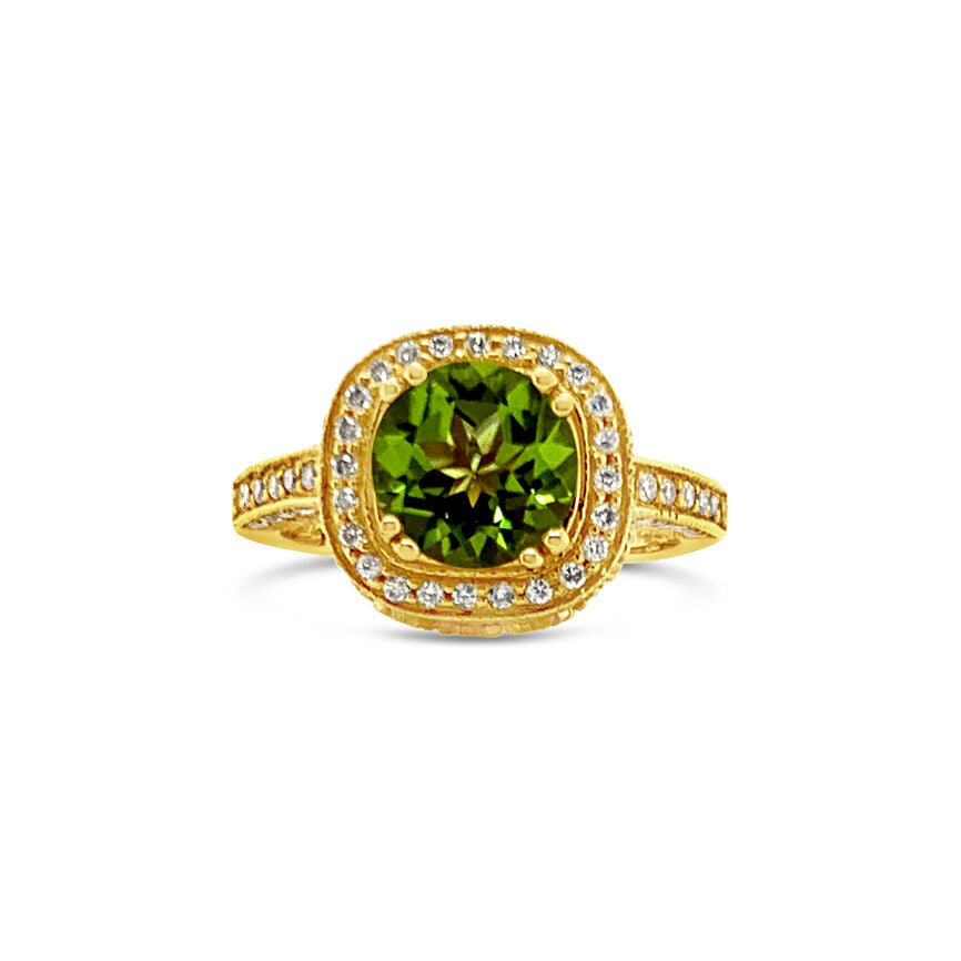 Le Vian Ring featuring Green Apple Peridot, Yellow Sapphire Vanilla Diamonds set in 14K Honey Gold