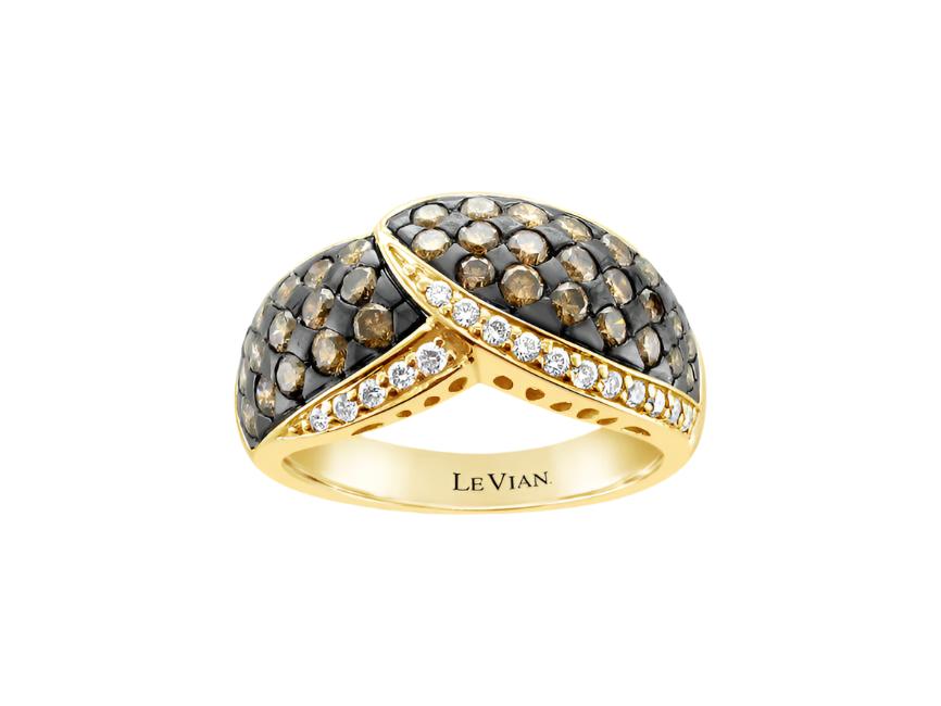 Le Vian Ring featuring Chocolate Diamonds , Vanilla Diamonds set in 14K Honey Gold - BirthStone.com