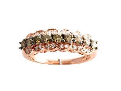 Le Vian Chocolatier Ring featuring Chocolate Diamonds , Vanilla Diamonds set in 14K Strawberry Gold - BirthStone.com