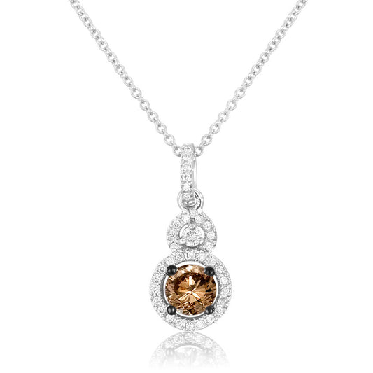 Le Vian Grand Sample Sale Pendant featuring Chocolate Diamonds , Vanilla Diamonds set in 14K Vanilla Gold - BirthStone.com