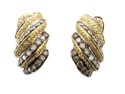 Le Vian Earrings featuring Chocolate Diamonds , Vanilla Diamonds set in 18K Honey Gold - BirthStone.com