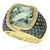 14K GREEN GOLD DIAMOND GREEN QUARTZ, ALEXANDRITE R