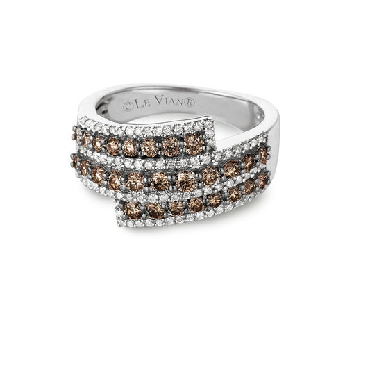 Le Vian Grand Sample Sale Ring featuring Chocolate Diamonds , Vanilla Diamonds set in 14K Vanilla Gold - BirthStone.com