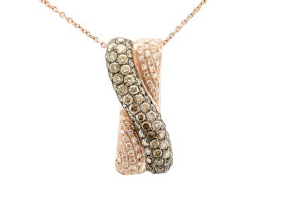 Le Vian Pendant featuring Chocolate Diamonds , Vanilla Diamonds set in 14K Strawberry Gold - BirthStone.com