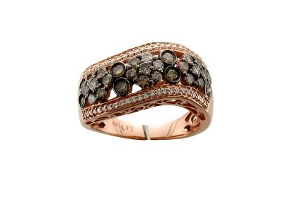 Le Vian Grand Sample Sale Ring featuring Chocolate Diamonds , Vanilla Diamonds set in 14K Strawberry Gold - BirthStone.com