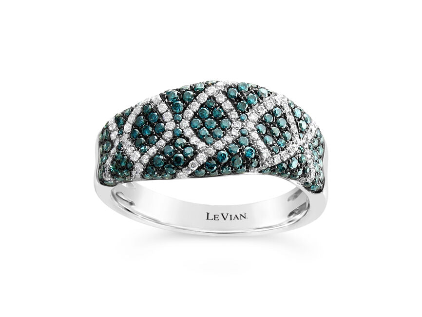 Le Vian Exotics Ring featuring Blueberry Diamonds, White Diamonds set in 14K White Gold - BirthStone.com