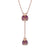 14K STRAWBERRY GOLD RUBY PINK SAPPHIRE OMBRE, WHIT