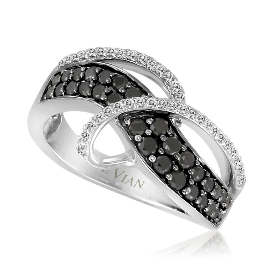 Le Vian Ring featuring Blackberry Diamonds, Vanilla Diamonds set in 14K White Gold - BirthStone.com