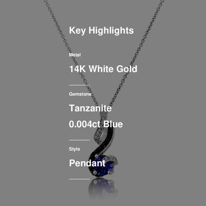 Le Vian Grand Sample Sale Pendant featuring Blueberry Tanzanite Blackberry Diamonds, White Diamonds set in 14K White Gold