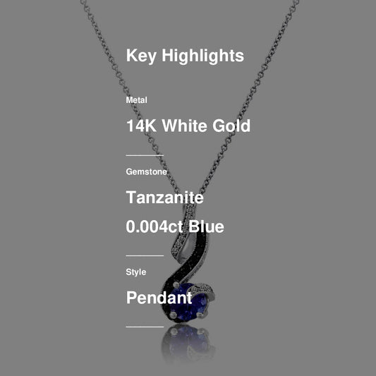 Le Vian Grand Sample Sale Pendant featuring Blueberry Tanzanite Blackberry Diamonds, White Diamonds set in 14K White Gold