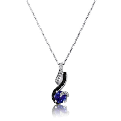 Le Vian Grand Sample Sale Pendant featuring Blueberry Tanzanite Blackberry Diamonds, White Diamonds set in 14K White Gold - BirthStone.com