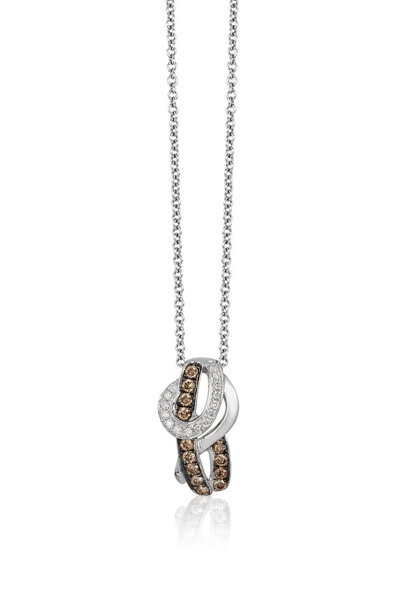 Le Vian Grand Sample Sale Pendant featuring Chocolate Diamonds, White Diamonds set in 14K White Gold - BirthStone.com