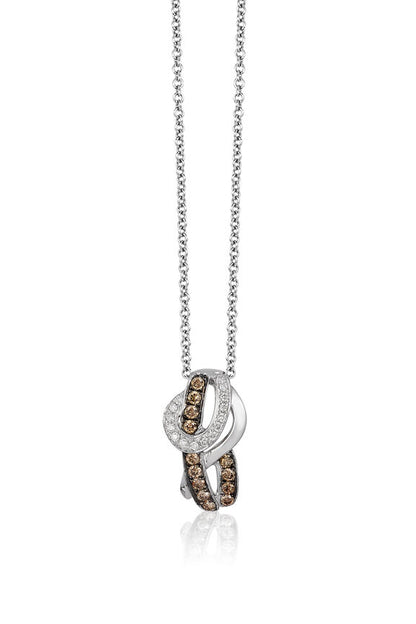 Le Vian Grand Sample Sale Pendant featuring Chocolate Diamonds, White Diamonds set in 14K White Gold - BirthStone.com