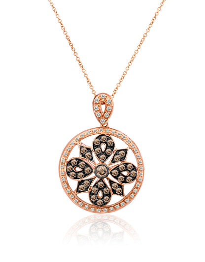 Le Vian Grand Sample Sale Pendant featuring Chocolate Diamonds, White Diamonds set in 14K Rose Gold - BirthStone.com