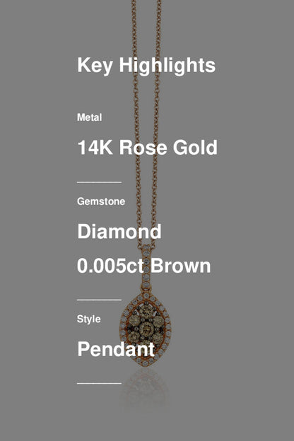 Le Vian Grand Sample Sale Pendant featuring Chocolate Diamonds, White Diamonds set in 14K Rose Gold
