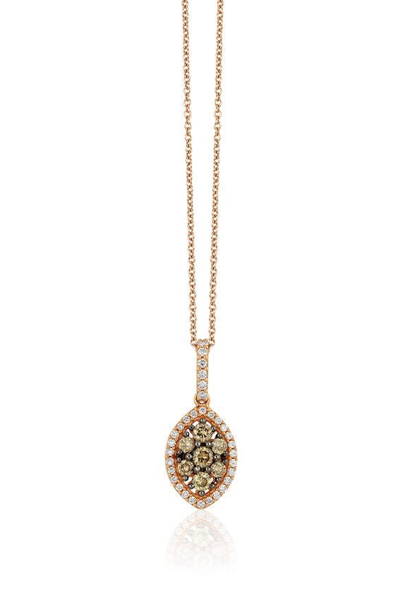 Le Vian Grand Sample Sale Pendant featuring Chocolate Diamonds, White Diamonds set in 14K Rose Gold - BirthStone.com