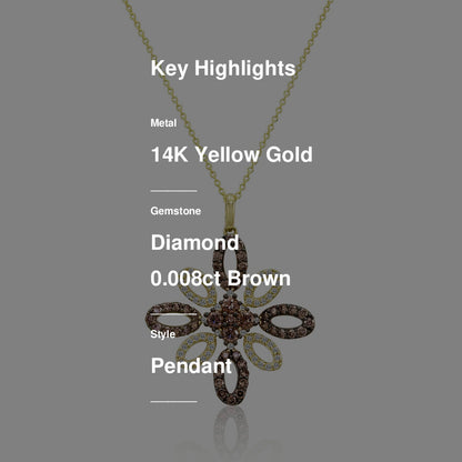 Le Vian Pendant featuring Chocolate Diamonds, White Diamonds set in 14K Yellow Gold