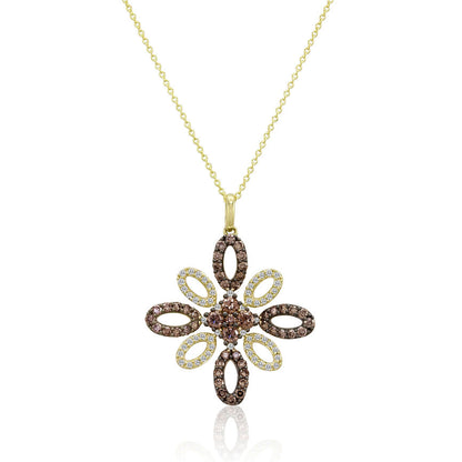 Le Vian Pendant featuring Chocolate Diamonds, White Diamonds set in 14K Yellow Gold - BirthStone.com